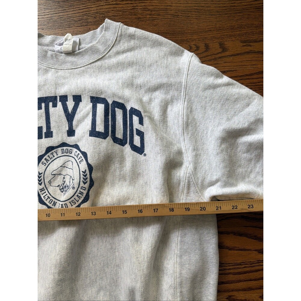 Salty Dog Cafe Hilton Head Men's Medium Champion Reverse Weave Gray Sweatshirt - Picture 5 of 8
